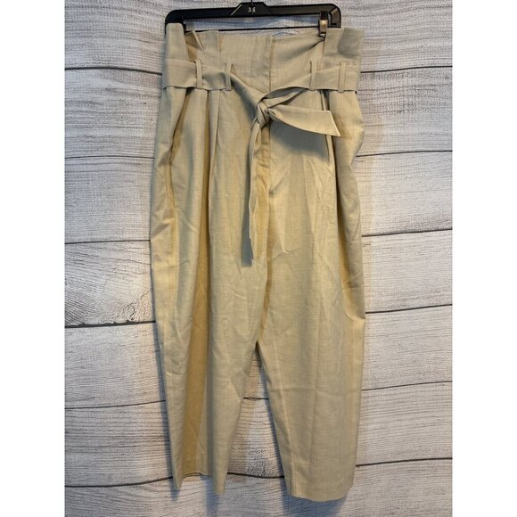 IRO Paris Beige High-Waisted Trousers Size 40/ US 8 - Picture 1 of 5